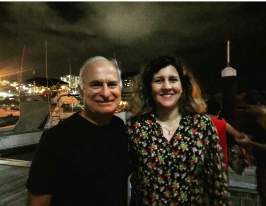 Vilfredo Schurmann and Leilane Loureiro, director of Bahia Marina